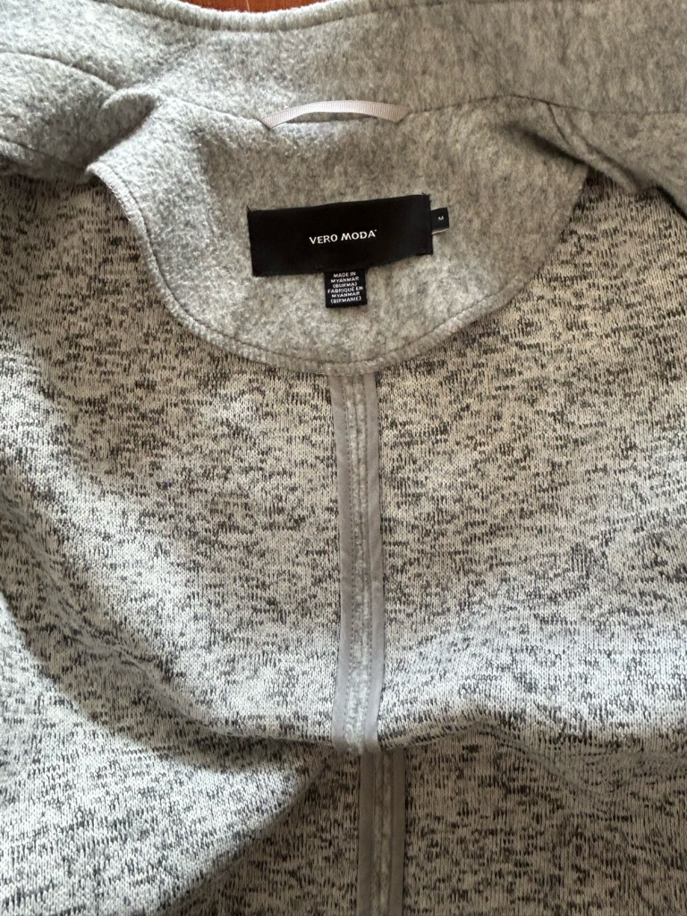 Vero Moda Heather Gray Snap Closure Light Jacket - Picture 5 of 6